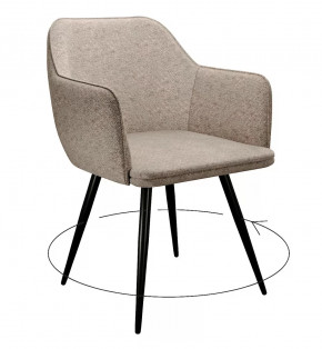 Стул DikLine 277 поворотный NS04 CREAM, ножки черные в Тюмени - mebel-tymen.ru | фото